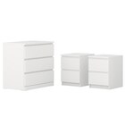 Schlafzimmermöbel 3er-Set weiß Angebote von MALM bei IKEA Herne für 159,97 €