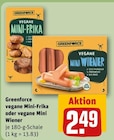 Vegane Mini-Frika oder Vegane Mini Wiener von Greenforce im aktuellen REWE Prospekt für 2,49 €