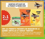 2+ 1 offert sur les produits présents en magasin de la gamme tortillas et sauces "doritos" - DORITOS dans le catalogue E.Leclerc