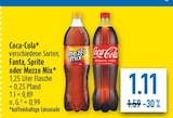 verschiedene Sorten Angebote von Coca-Cola oder Fanta oder Sprite oder Mezzo Mix bei diska Coburg für 1,11 €