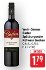 Spätburgunder Rotwein trocken Angebote von Baden bei EDEKA Hofheim für 1,79 €
