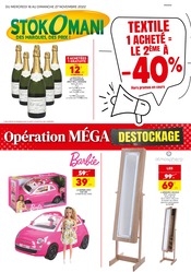 Catalogue Stokomani à Jeuxey cette semaine, valable du 16/11/2022 au 27/11/2022 Prospectus Stokomani à Jeuxey, "Opération méga déstockage", 6 pages de promos valables du 16/11/2022 au 27/11/2022