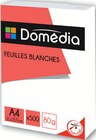 Ramette 500 feuilles blanches - Domédia - Intermarché Super à Cannes Ramette 500 feuilles blanches - Domédia en promo chez Intermarché Super Cannes à 2,79 €