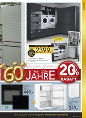 Kühlschrank im BRAUN Möbel-Center Prospekt in Kirchheim Aktueller BRAUN Möbel-Center Prospekt mit Kühlschrank, "60 JAHRE BRAUN MÖBEL CENTER", Seite 9