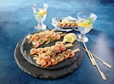 4 BROCHETTES DE CREVETTES CUITES - SANS MARQUE - Auchan Supermarché à Issy-les-Moulineaux 4 BROCHETTES DE CREVETTES CUITES - SANS MARQUE en promo chez Auchan Supermarché Issy-les-Moulineaux à 4,99 €