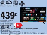 Crystal uhd cu7025 2023 - SAMSUNG en promo chez E.Leclerc Nancy à 439,00 €