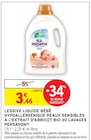 Lessive liquide bébé hypoallergénique peaux sensibles à l'extrait d'abricot bio 30 lavages(b) - PERSAVON en promo chez Intermarché Garges-lès-Gonesse à 3,46 €