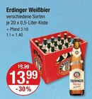 V-Markt Rottenburg - Weißbier Angebot im Prospekt Weißbier bei V-Markt im Rottenburg Prospekt für 13,99 €
