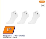 Socquettes blanches - LOTTO en promo chez Action Nantes à 1,98 €