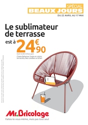 Chaise en promo dans le catalogue Mr.Bricolage à la page 1