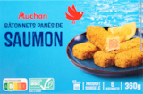 BÂTONNETS PANÉS DE SAUMON SURGELÉS AUCHAN - AUCHAN en promo à 12,38 € chez Auchan Supermarché BÂTONNETS PANÉS DE SAUMON SURGELÉS AUCHAN - AUCHAN dans le catalogue Auchan Supermarché