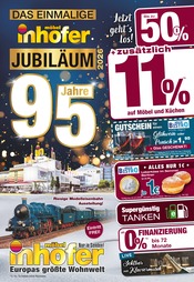 Möbel Inhofer Möbel & Einrichtung Prospekt der aktuellen Woche mit 16 Seiten, gültig von 17.12.2025 bis 31.12.2025, in Mössingen und Umgebung Aktueller Möbel Inhofer Möbel & Einrichtung Prospekt in Mössingen und Umgebung, "95 JAHRE JUBILÄUM" mit 16 Seiten, 17.12.2025 - 31.12.2025