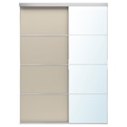 Schiebetür-Kombination Aluminium doppelseitig/graubeige Spiegelglas 177x240 cm Angebote von SKYTTA / MEHAMN/AULI bei IKEA Hilden für 435,00 €