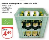 Aktuelles Wasserglück Bio Zitrone Angebot bei GLOBUS in Wiesbaden ab 4,49 €