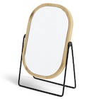 Miroir à poser ovale bambou et fer 14,5x8xH22cm dans le catalogue Gifi