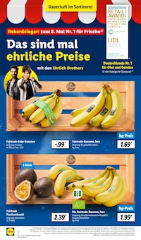 Bananen im Lidl Prospekt "LIDL LOHNT SICH" mit 61 Seiten (Wuppertal)