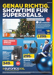 Fernseher im EURONICS Prospekt in Saarlouis Aktueller EURONICS Prospekt mit Fernseher, "GENAU RICHTIG.SHOWTIME FÜR SUPERDEALS.", Seite 1