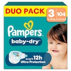 DUO PACK BABY DRY PAMPERS - PAMPERS en promo chez Auchan Hypermarché Nice à 19,79 €