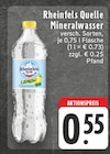Mineralwasser im Angebot bei EDEKA in Solingen Mineralwasser Angebote von Rheinfels Quelle bei EDEKA Solingen für 0,55 €