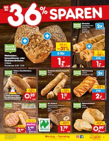 Brot im Netto Marken-Discount Prospekt "Aktuelle Angebote" mit 64 Seiten (Bochum)