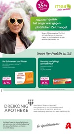 mea - meine apotheke Apotheke Prospekt der aktuellen Woche mit 4 Seiten, gültig von 01.07.2025 bis 31.07.2025, in Schwäbisch Hall und Umgebung Aktueller mea - meine apotheke Apotheke Prospekt in Schwäbisch Hall und Umgebung, "Unsere Juli-Angebote" mit 4 Seiten, 01.07.2025 - 31.07.2025