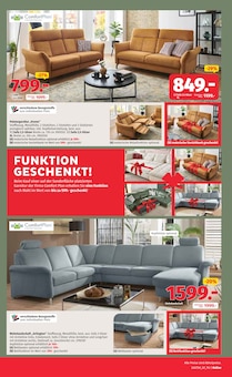 Sofa im aktuellen Segmüller Prospekt (Ulm) Sofa im Segmüller Prospekt "Zum Glück gibt’s Segmüller - Schlafen Spezial" mit 24 Seiten (Ulm)