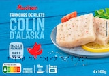 TRANCHES DE FILETS DE COLIN D'ALASKA CONGELÉ AUCHAN - AUCHAN en promo chez Auchan Supermarché Compiègne à 2,80 €