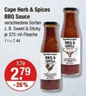 BBQ Sauce im V-Markt Prospekt BBQ Sauce von Cape Herb & Spice im aktuellen V-Markt Prospekt für 2,79 €