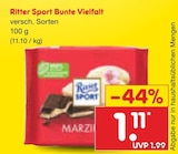 Bunte Vielfalt Angebote von Ritter Sport bei Netto Marken-Discount Potsdam für 1,11 €