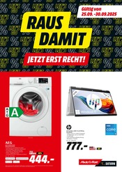 Aktueller MediaMarkt Saturn Prospekt mit Waschmaschine, "RAUS DAMIT - JETZT ERST RECHT!", Seite 1
