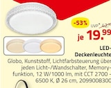 LED-Deckenleuchte von Globo für 19,99 € bei ROLLER im Angebot LED-Deckenleuchte von Globo im aktuellen ROLLER Prospekt