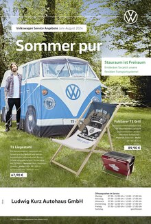 Aktueller Volkswagen Prospekt "Sommer pur" Seite 1 von 1 Seite für Ellwangen