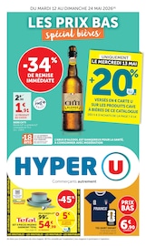 Promos Bière dans le catalogue "LES PRIX BAS Spécial bières" de Hyper U Bière en promo dans le catalogue Hyper U à la page 1