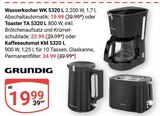 Aktuelle Toaster Angebote bei GLOBUS in Krefeld Aktuelles Wasserkocher WK 5320 L Angebot bei GLOBUS in Krefeld ab 19,99 €
