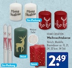 Weihnachtskerze von HOME CREATION für 2,49 € bei ALDI SÜD im Angebot Weihnachtskerze von HOME CREATION im aktuellen ALDI SÜD Prospekt