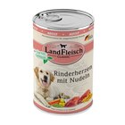 Aktuelles LandFleisch Dog Classic Rinderherzen mit Nudeln und Gartengemüse 400 g Angebot bei Zookauf in Neuss ab 1,29 €