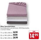 Biber Spannbettlaken im Angebot bei E center in Aalen Biber Spannbettlaken Angebote bei E center Aalen für 14,99 €