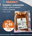 Aktuelle Steak Angebote bei V-Markt in Augsburg Aktuelles Schweine-Lendensteaks Angebot bei V-Markt in Augsburg ab 5,49 €