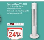 Turmventilator TVL 3770 im Angebot bei GLOBUS in Bochum Turmventilator TVL 3770 Angebote von Clatronic bei GLOBUS Bochum für 24,99 €