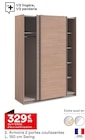 Armoire 2 portes coulissantes L. 150 cm Swing - But à Annemasse Armoire 2 portes coulissantes L. 150 cm Swing en promo chez But Annemasse à 329,99 €