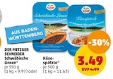 Aktuelles Schwäbische Linsen oder Käsespätzle Angebot bei Penny-Markt in Ulm ab 3,49 €