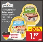 Teewurst oder Leberwurst Angebote von Hofmaier bei Netto Marken-Discount Warendorf für 1,19 €