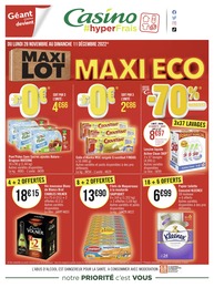 Catalogue Supermarchés de Géant Casino Prospectus Géant Casino, "Maxi lot, maxi éco", 19 pages, 28/11/2022 - 11/12/2022