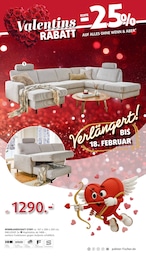 Wohnlandschaft im Polstermöbel Fischer Prospekt "Valentins-RABATT" auf Seite 5
