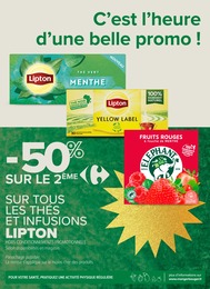 Prix et réduction Lipton dans le prospectus Carrefour Proximité en cours Offre Lipton dans le catalogue Carrefour Proximité du moment à la page 15