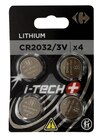 4 piles bouton CR2032 I-Tech+ - CARREFOUR en promo chez Carrefour Mérignac à 3,99 €