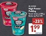 High-Protein-Pudding Schoko im ALDI SÜD Prospekt High-Protein-Pudding Schoko von Dr. Oetker im aktuellen ALDI SÜD Prospekt für 1,99 €