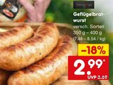 Geflügelbratwurst im Angebot bei Netto Marken-Discount in Aachen Geflügelbratwurst Angebote bei Netto Marken-Discount Aachen für 2,99 €