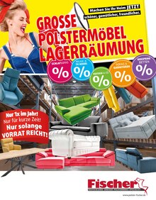 Polstermöbel Fischer Prospekt Altötting "GROSSE POLSTERMÖBEL LAGERRÄUMUNG" mit 15 Seiten