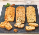 Cake au chèvre noix AOP et figues sèches ou cake salé jambon et olives ou cake chorizo et poivrons en promo à 2,75 € chez Hyper U Cake au chèvre noix AOP et figues sèches ou cake salé jambon et olives ou cake chorizo et poivrons dans le catalogue Hyper U